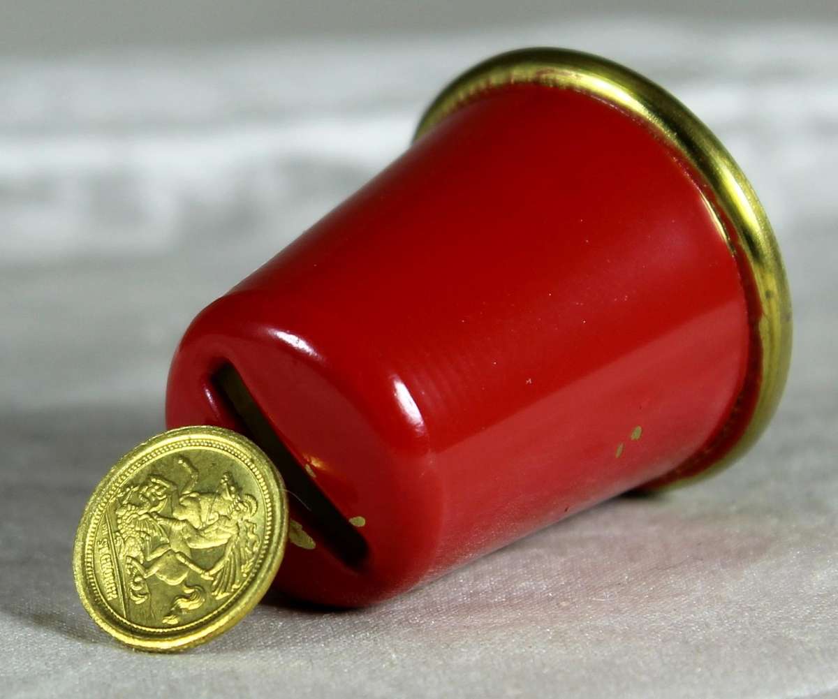 Bone China thimble - Money box