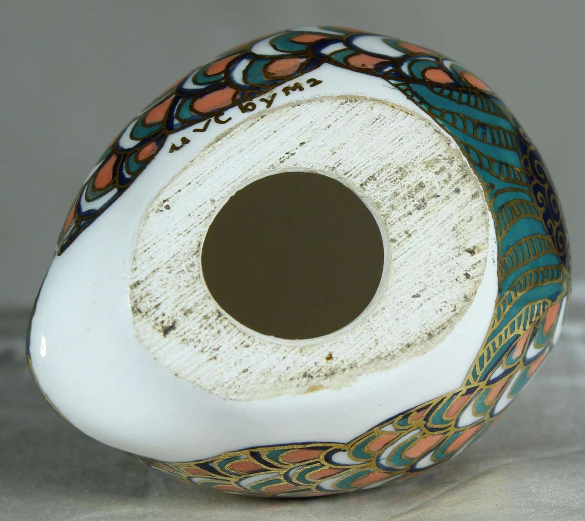 Glazed owl with starry eyes