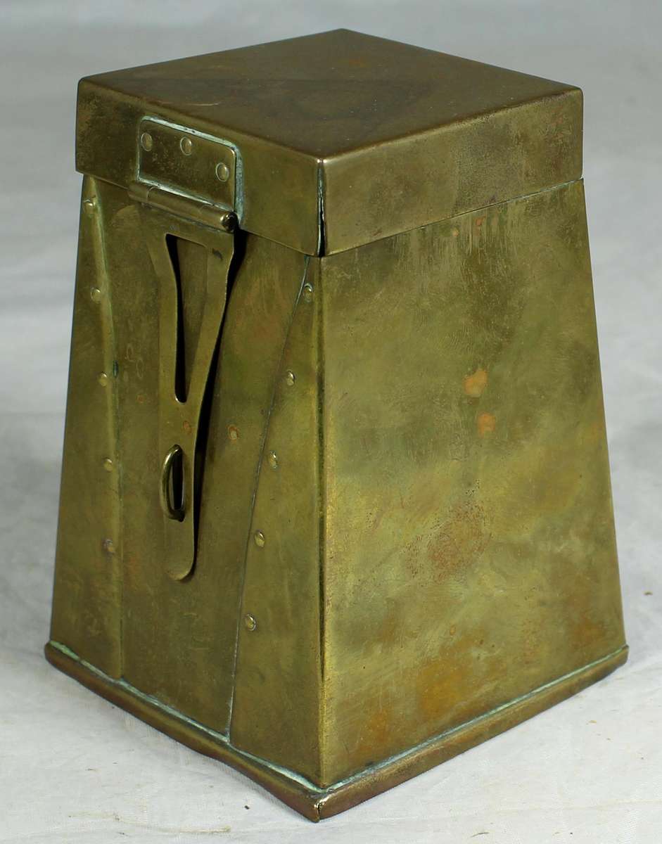 Brass tea leaf container