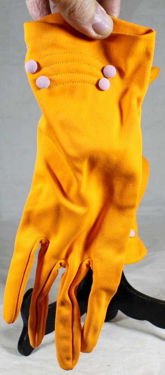 Vintage orange gloves - Petit size