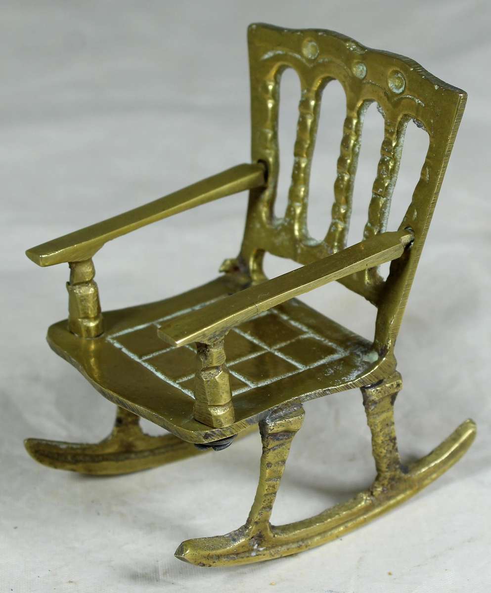 Small brass rocking chair