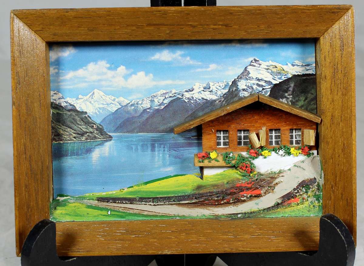 Swiss Alps 3d framed scene