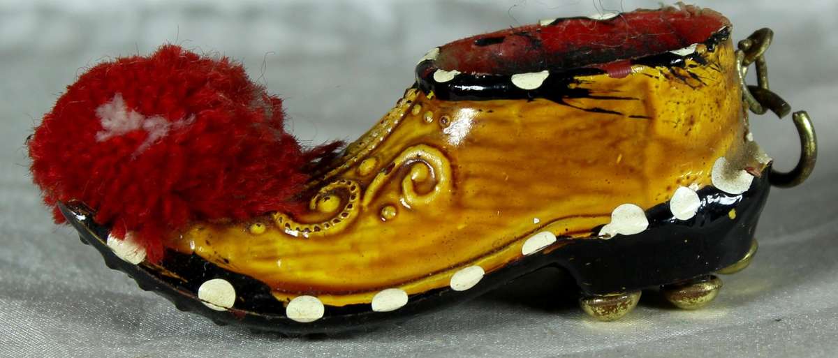 Miniature painted shoe pendant