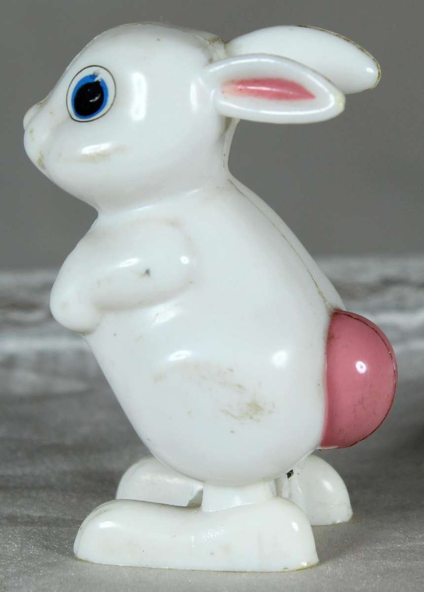 Miniature plastic rabbit