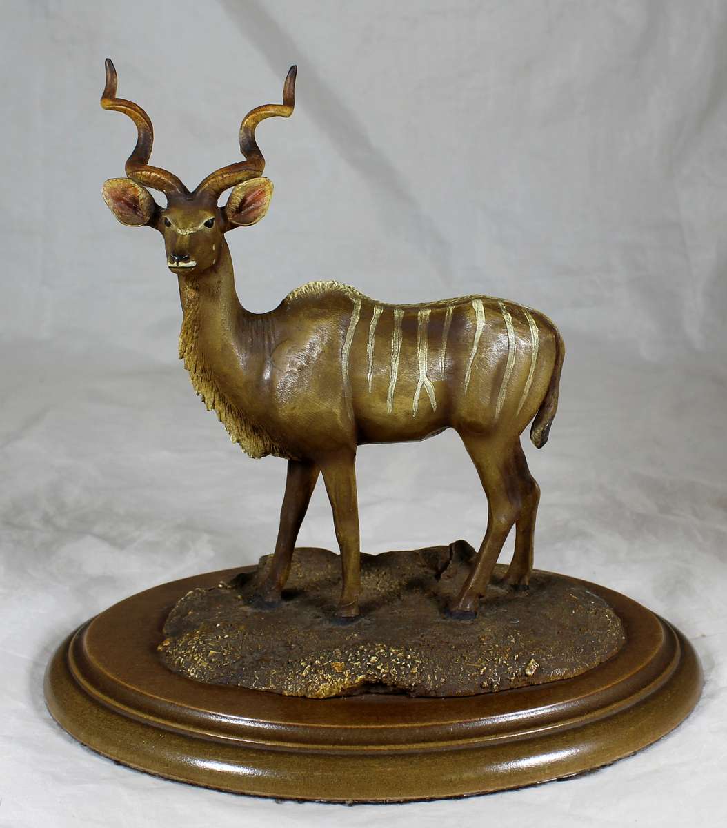 Molded kudu sculpture