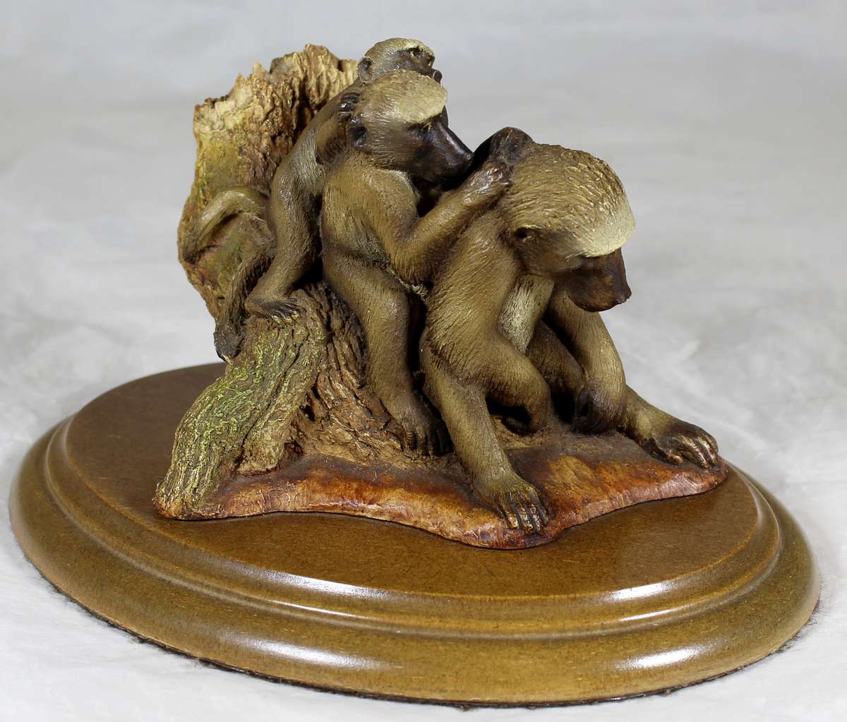 Molded baboons sculpture