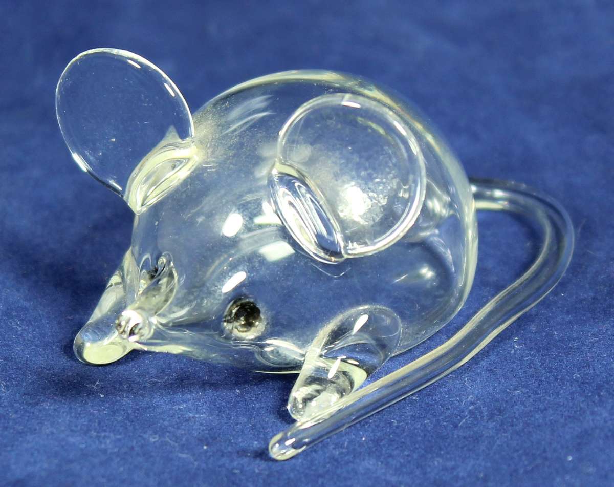 Hand blown glass mouse