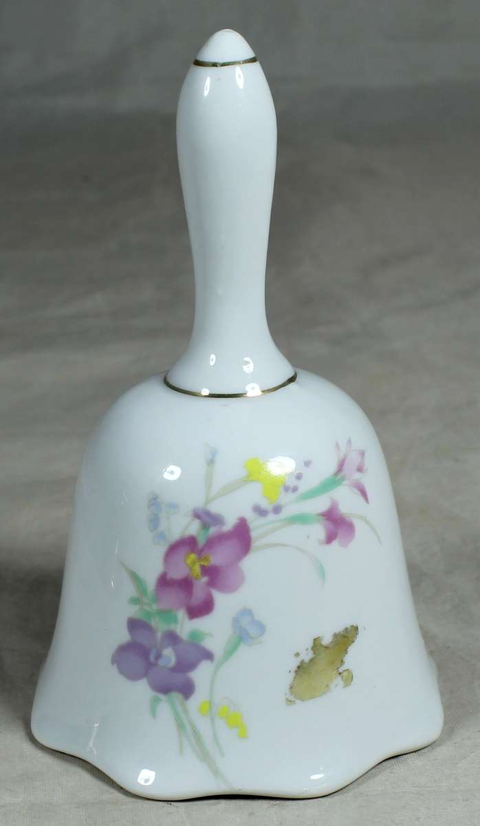 Porcelain bell with multi-color flowers
