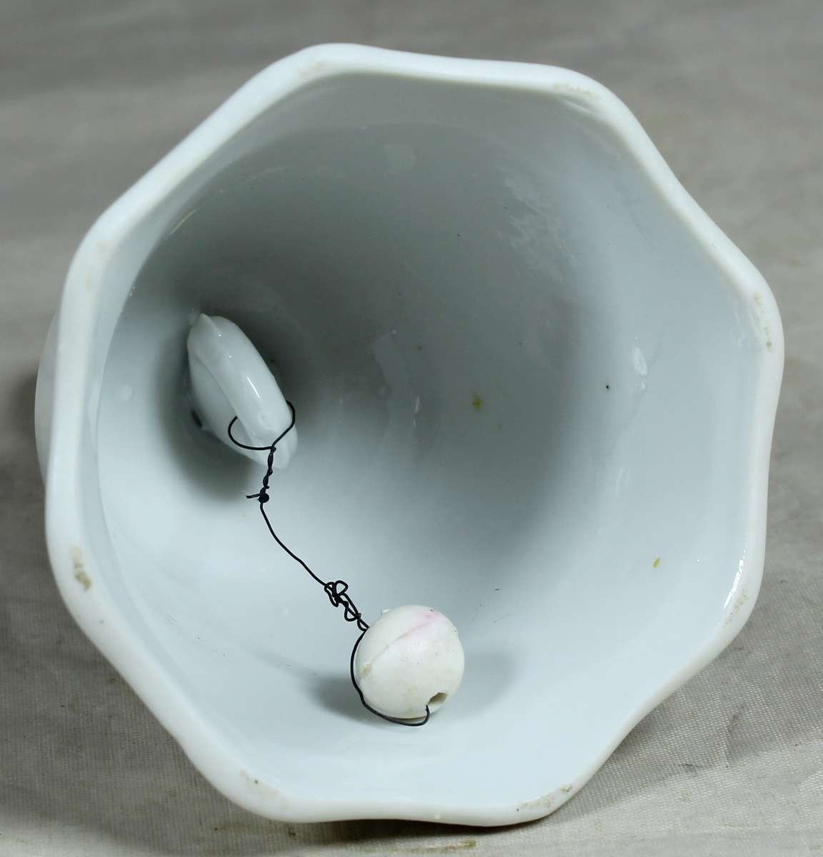 Porcelain bell with multi-color flowers