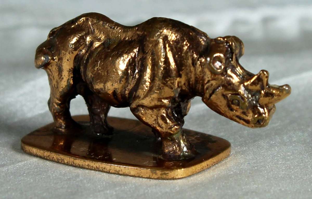 Miniature copper plated - Rhino