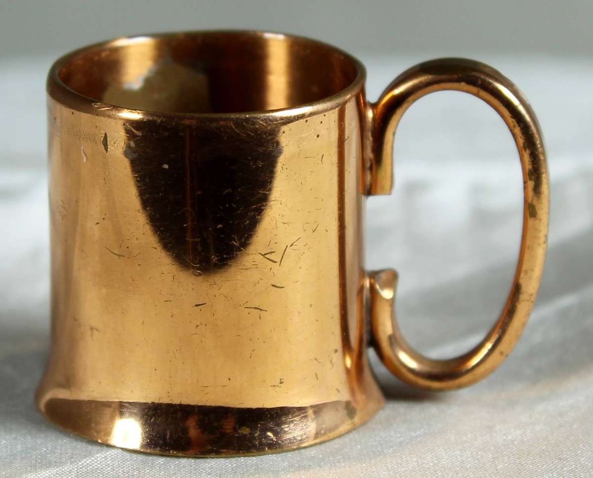 Miniature copper Tankard