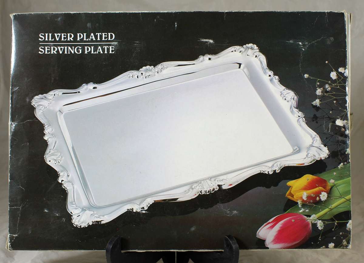 Silver plated serving platter