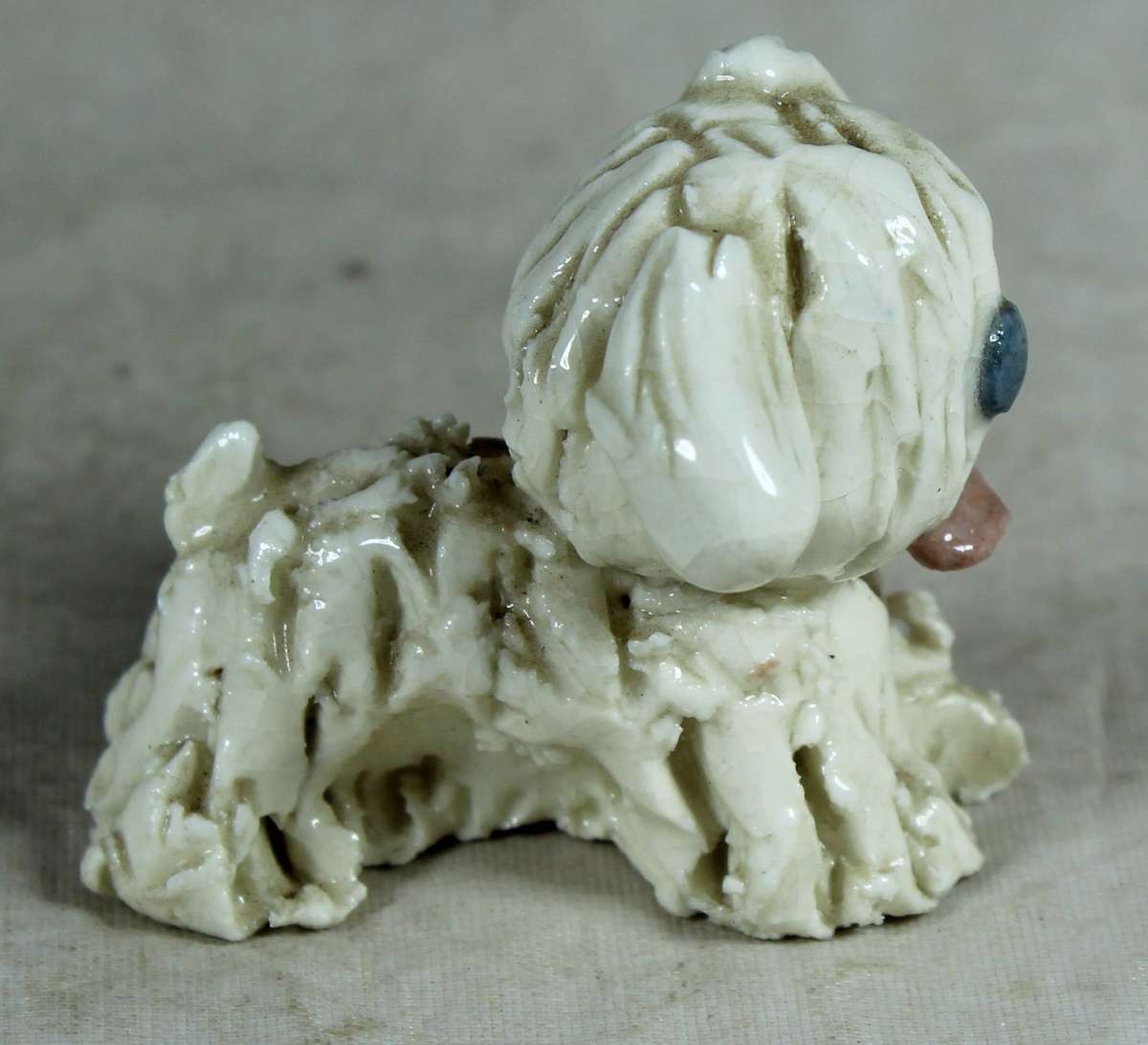 Miniature molded scruffy dog