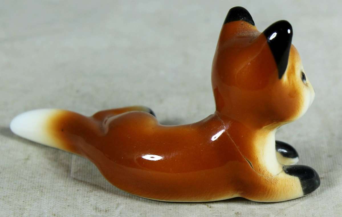 Miniature porcelain fox