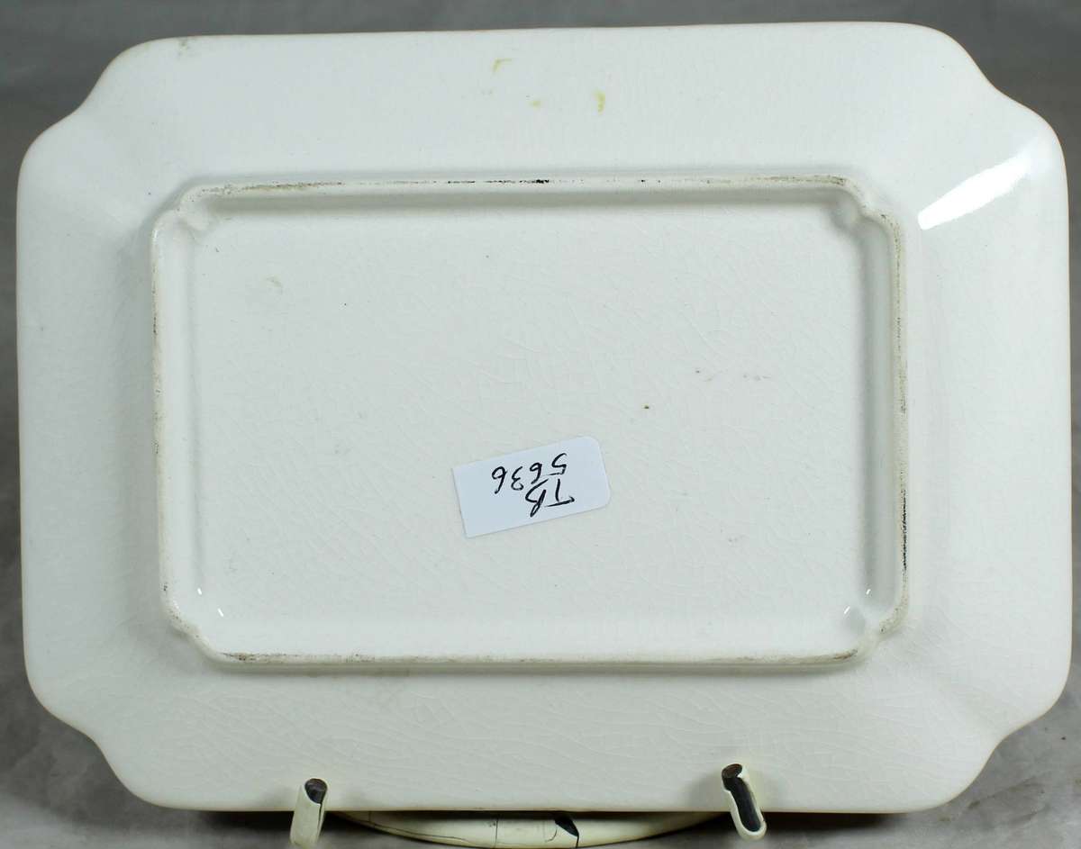 Display plate with blue birds & flowers