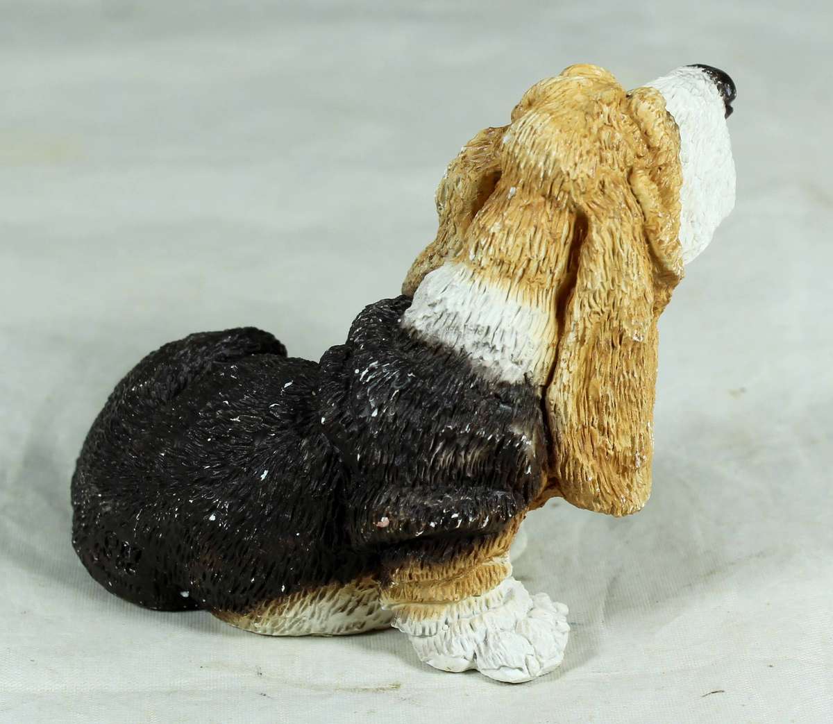 Molded basset hound figurine
