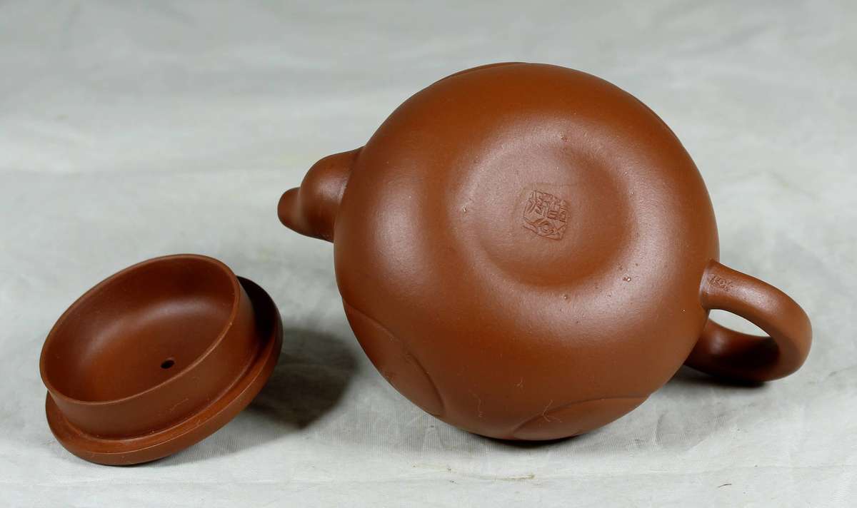 Small pottery teapot