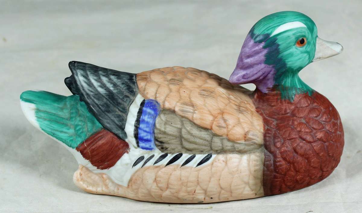Ceramic multi colored duck
