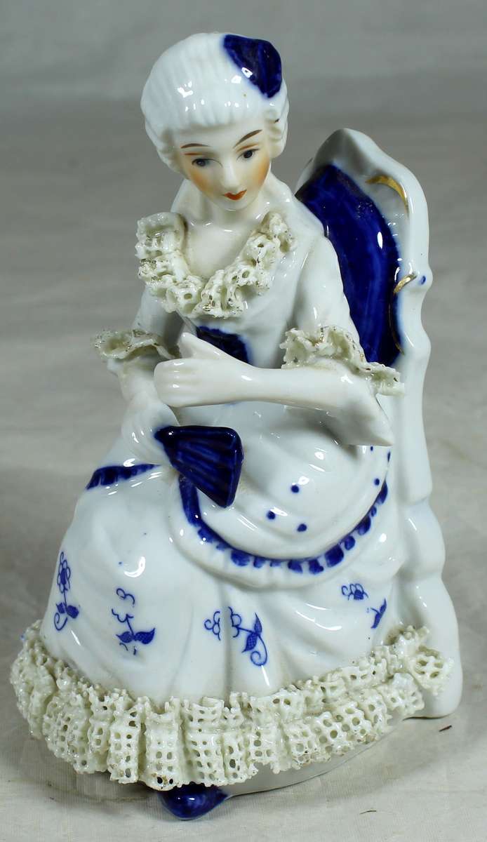 Victorian lade in blue and white