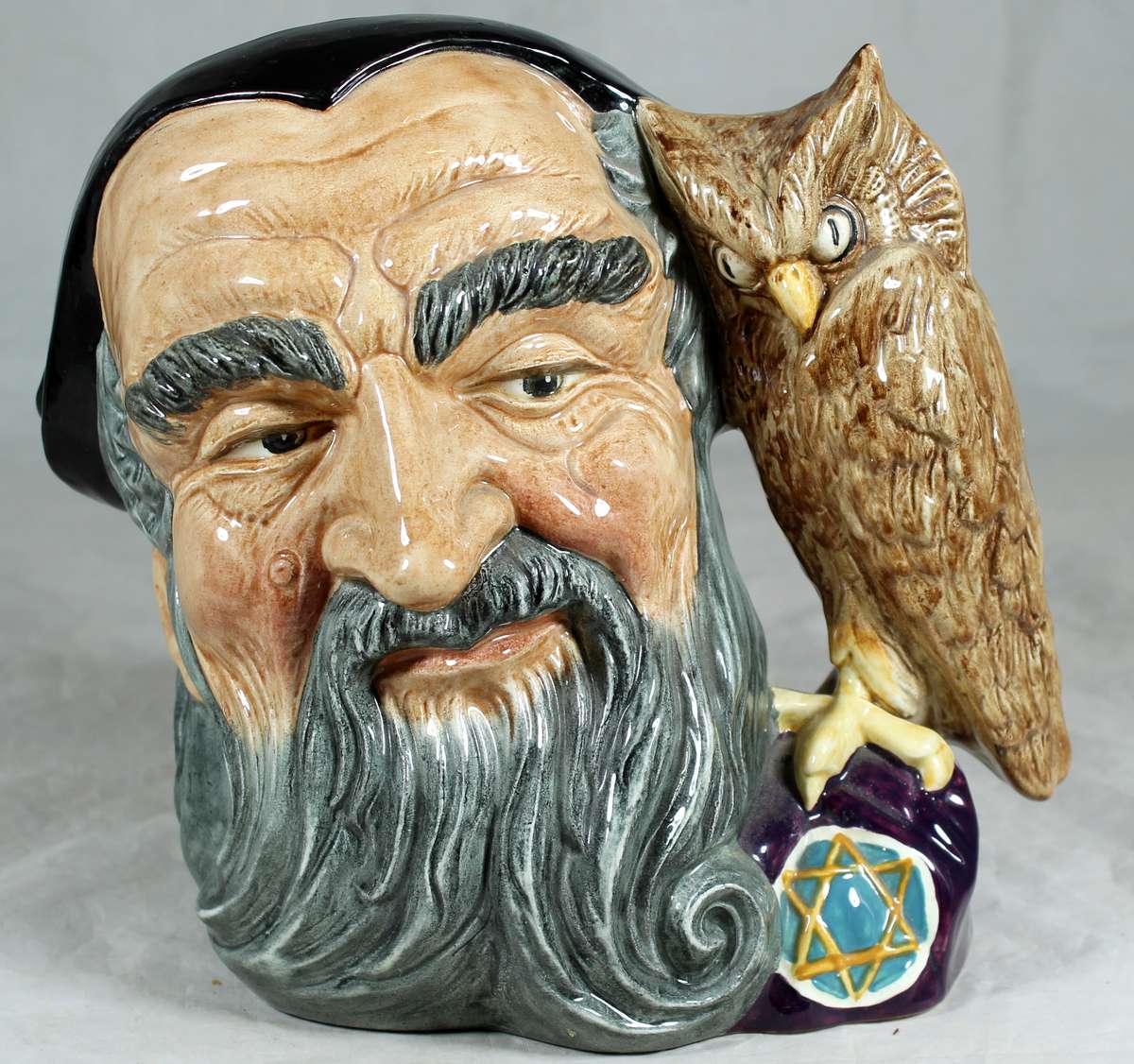 Royal Doulton - Merlin with owl D6529 - Toby Jug