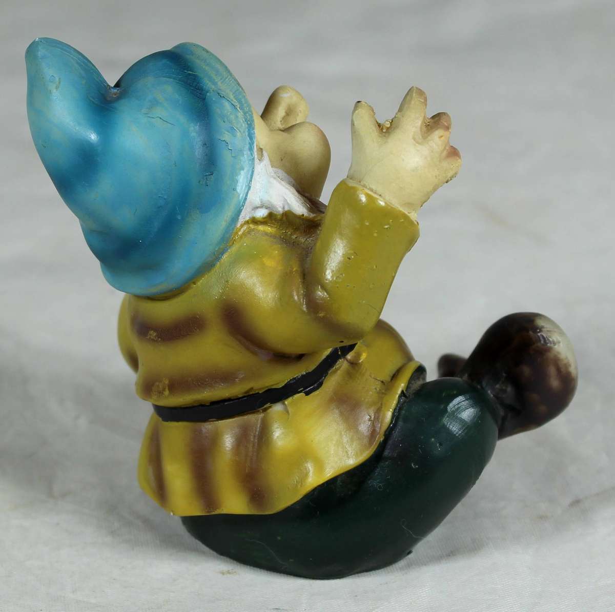 Small resin gnome laughing
