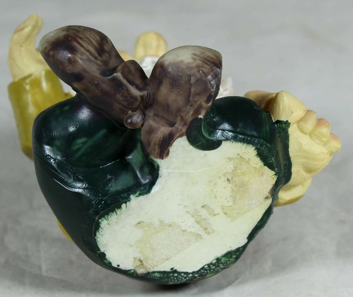 Small resin gnome laughing