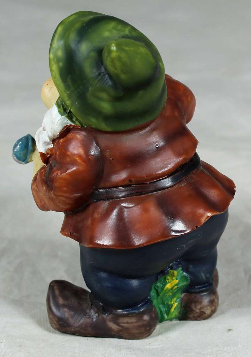 Small resin gnome with watering can