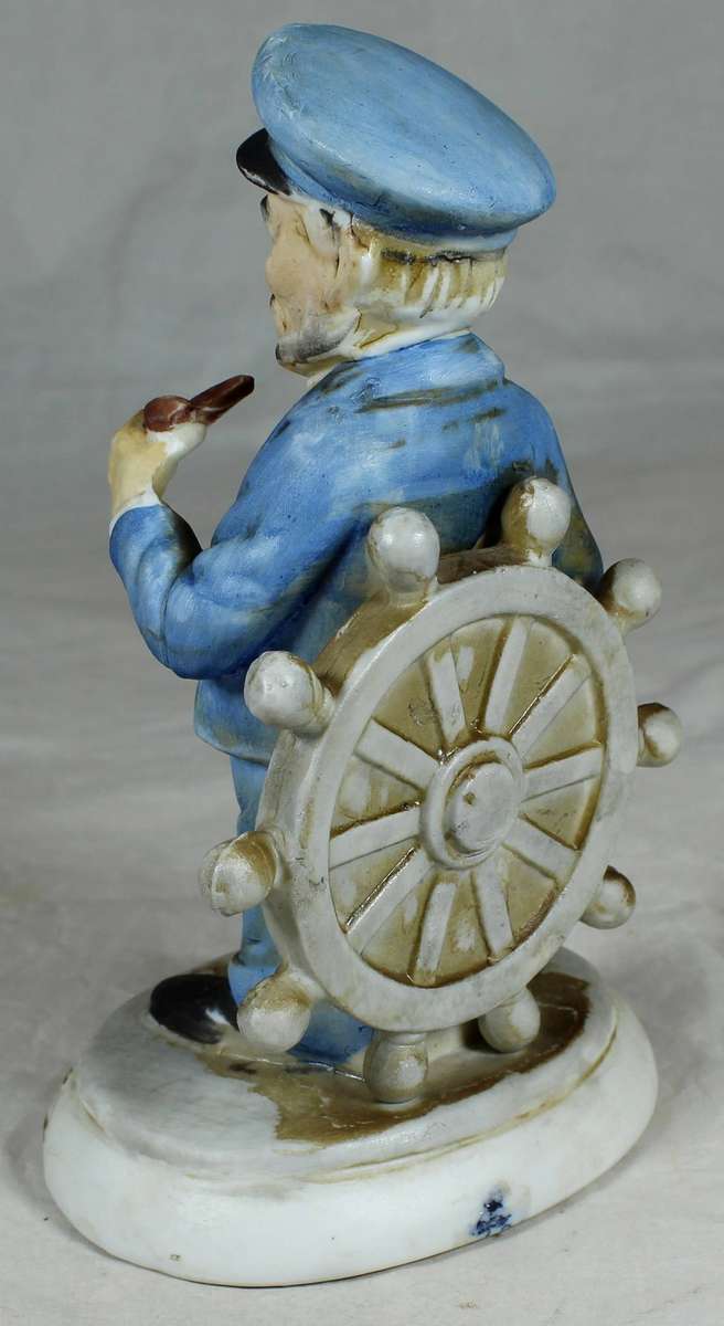 Ceramic Naval captain smoking a pipe