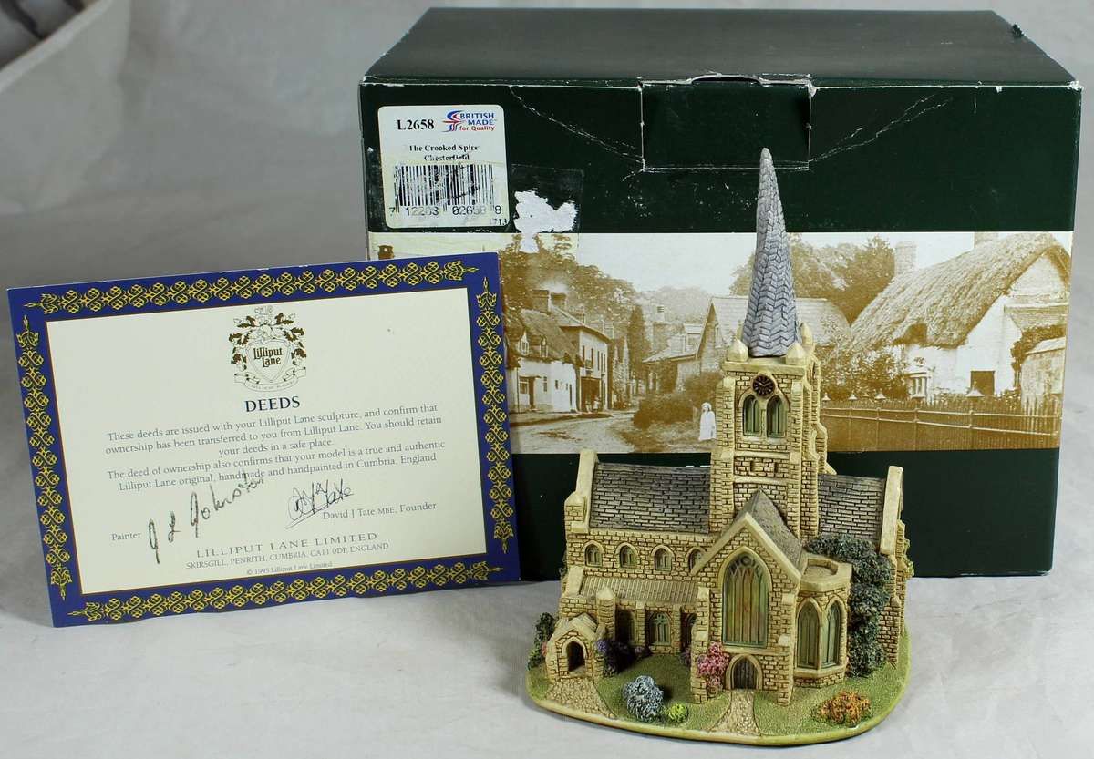 Lilliput Lane - The Crooked Spire, Chesterfield - With Deeds certificate - Boxed