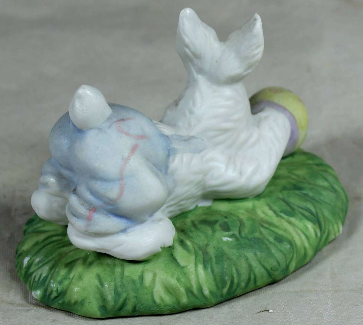 Ceramic figurine - Bunny playing with a ball