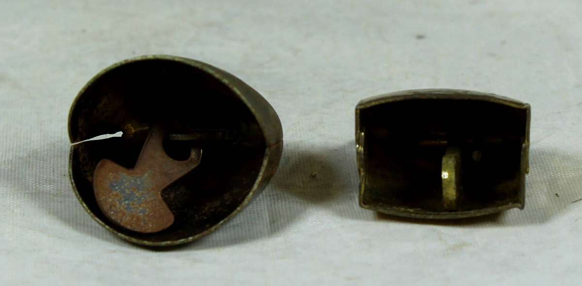 Pair of miniature brass cow bells