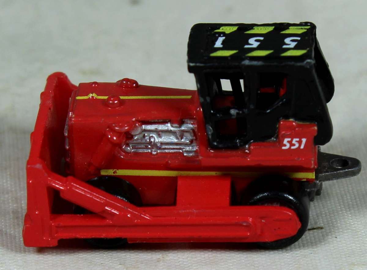 Micro Machines - Galoob - Construction Bulldozer - Red