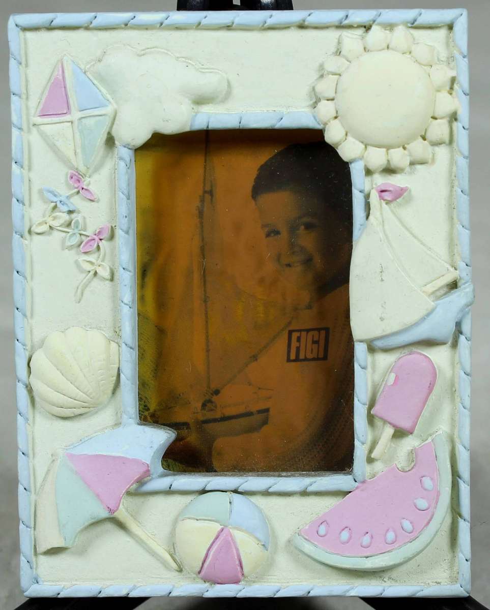 Small picture frame fridge magnet - beach scenes