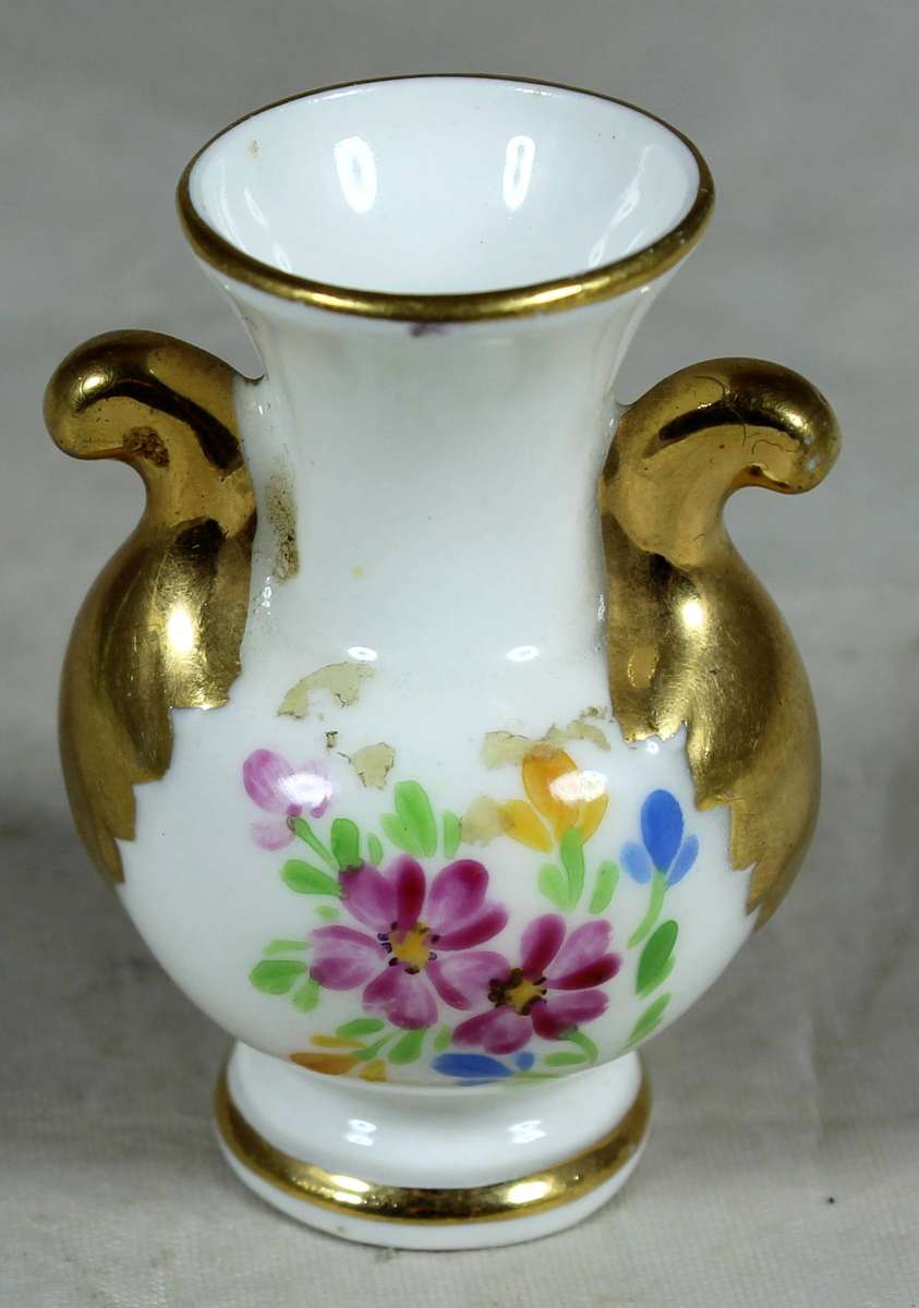 Miniature porcelain Arthur Bowker posy vase