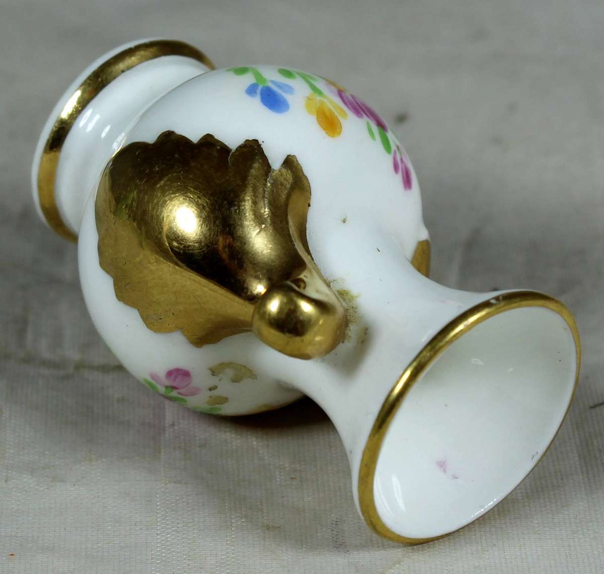 Miniature porcelain Arthur Bowker posy vase