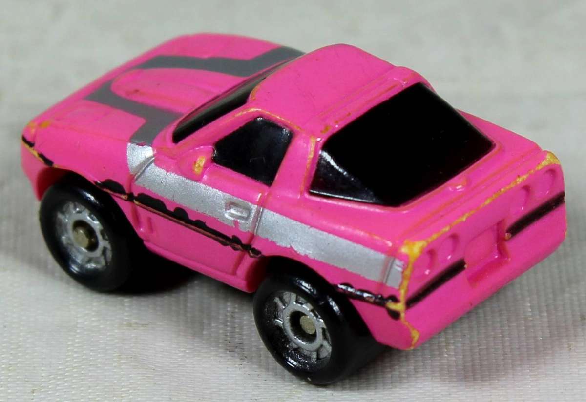 Micro Machines - Galoob - Trophy Series - Pink Corvette - Rare
