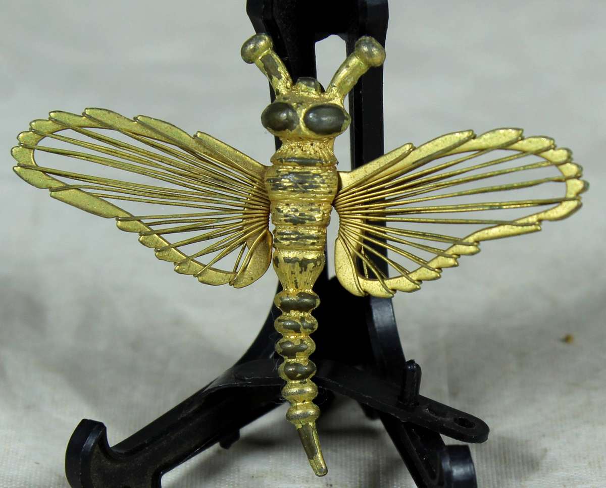 Small brass dragonfly pendant