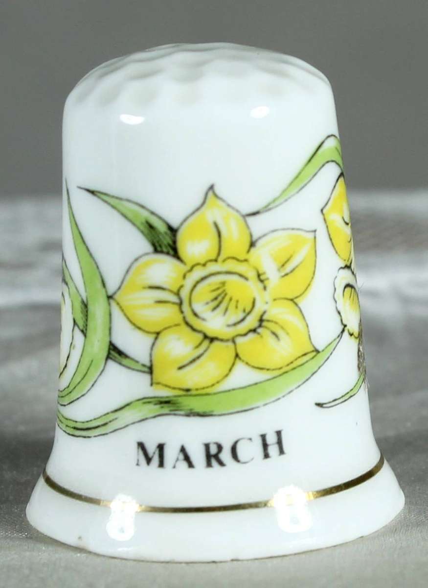Thimble - March with yellow flowers - Birchcroft
