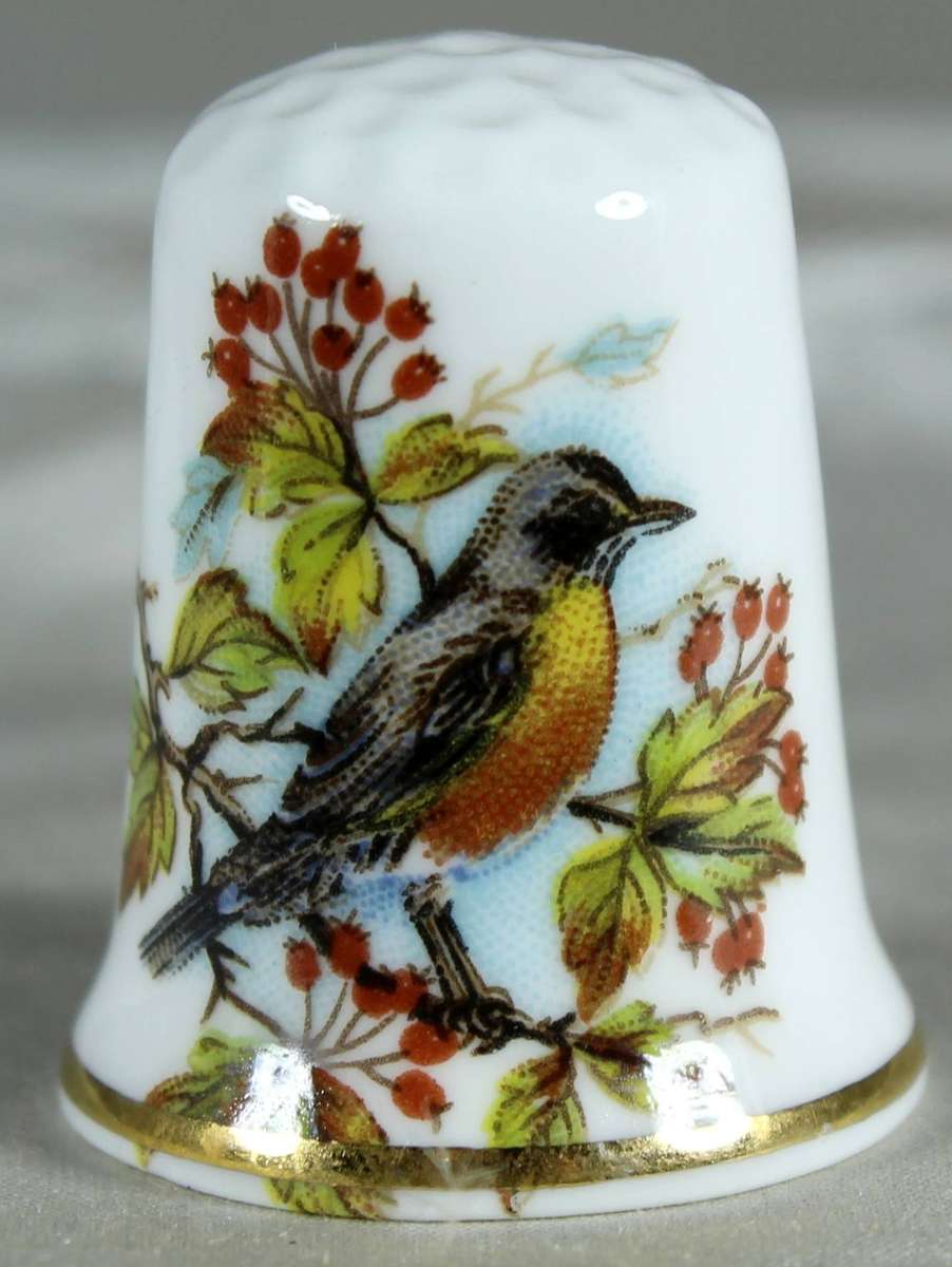 Thimble - Birds with autumn leaves
