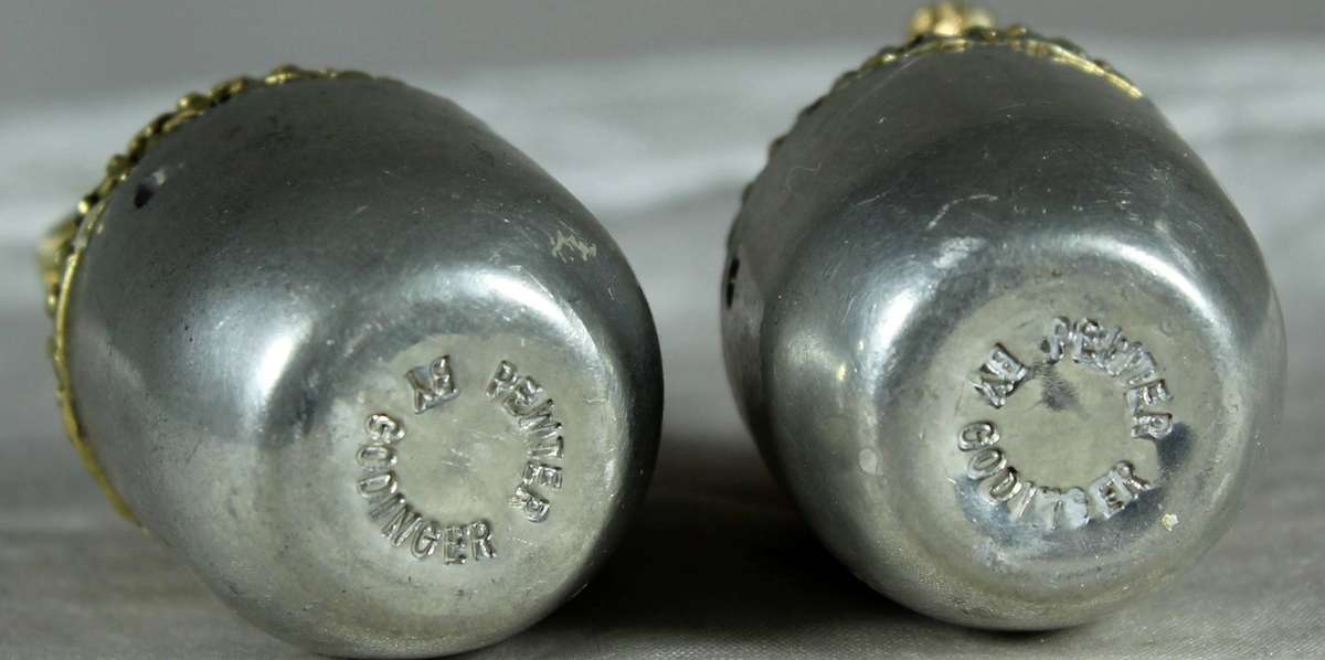 Miniature pewter - by Godinger - salt & pepper shakers