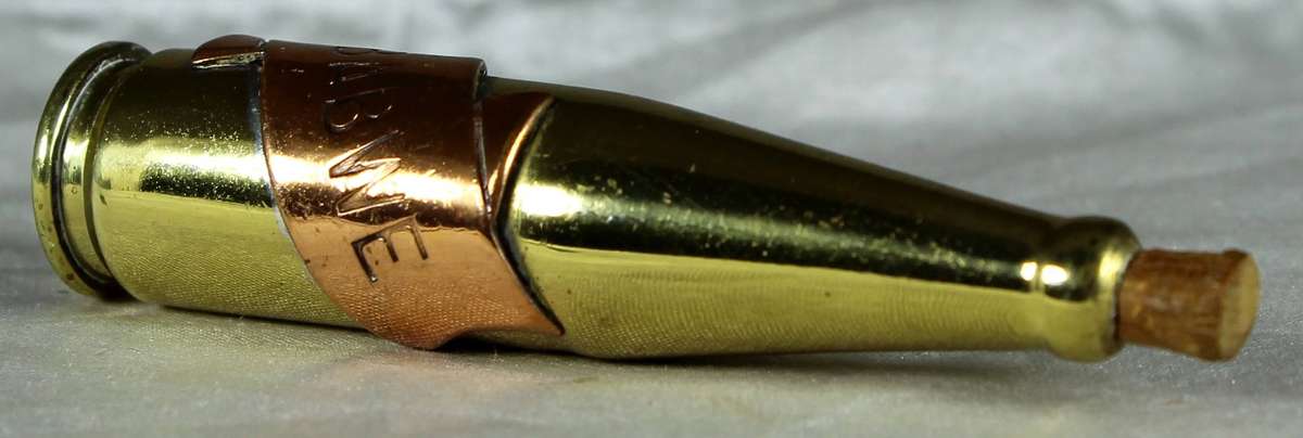 Miniature brass - Wine bottle (Zimbabwe) - Made from bullet