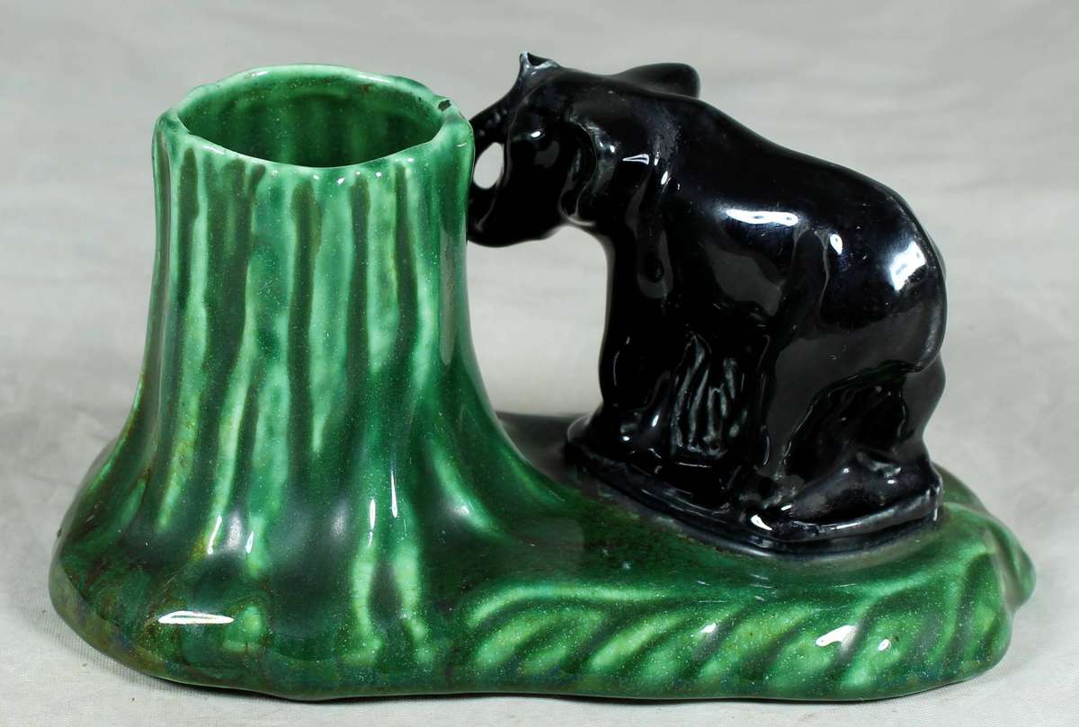 Lucia Ware - Elephant and tree stump pen holder