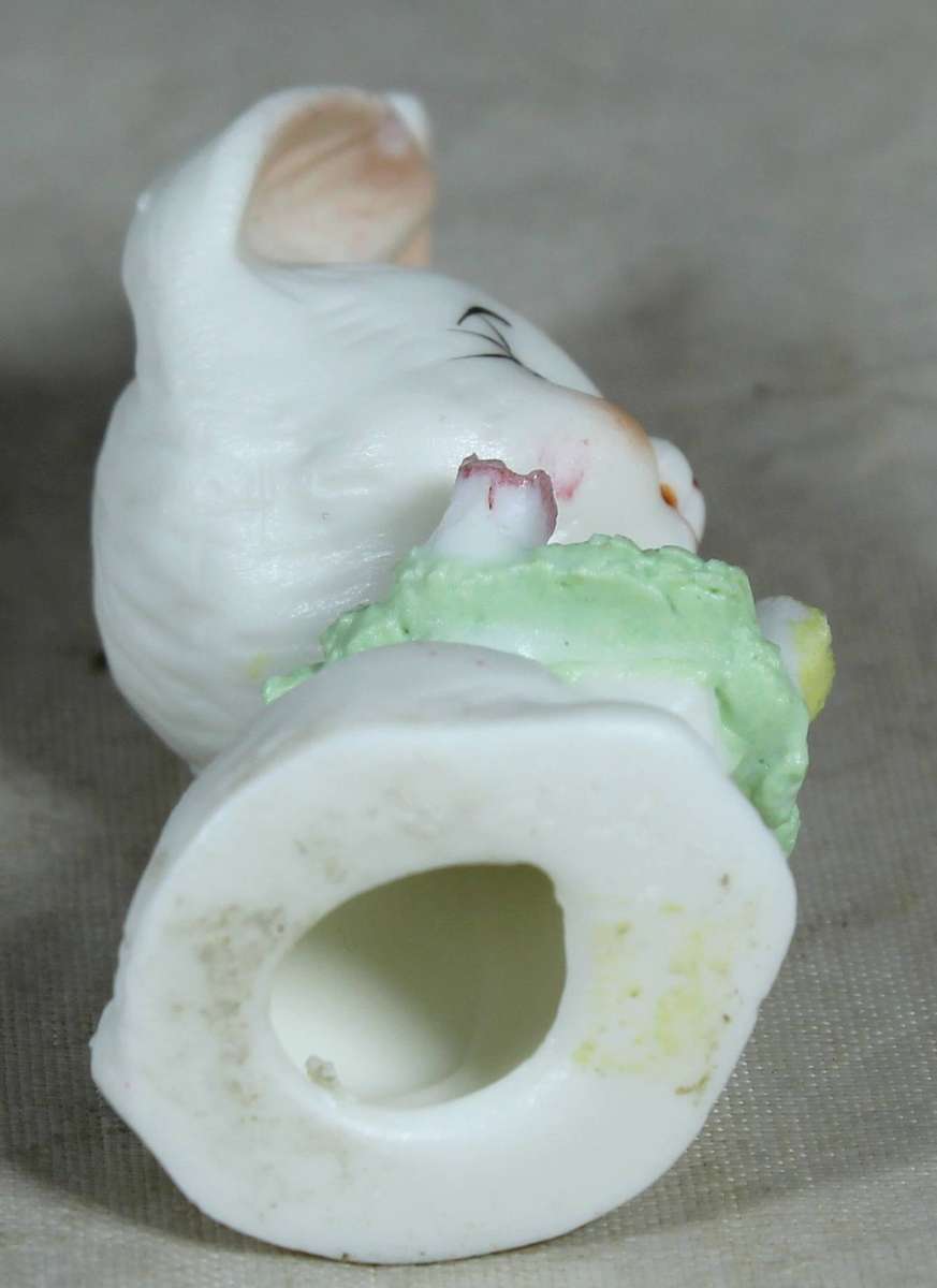 Miniature bunny with embossed flower dress