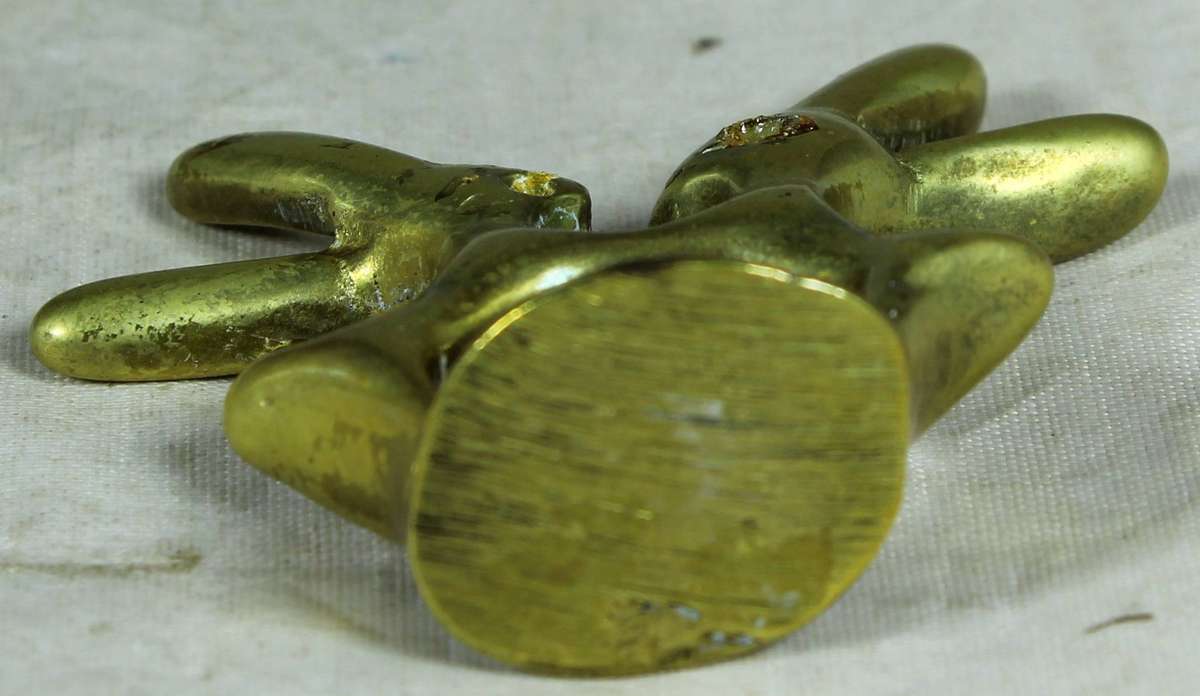Miniature brass pair of bunnies