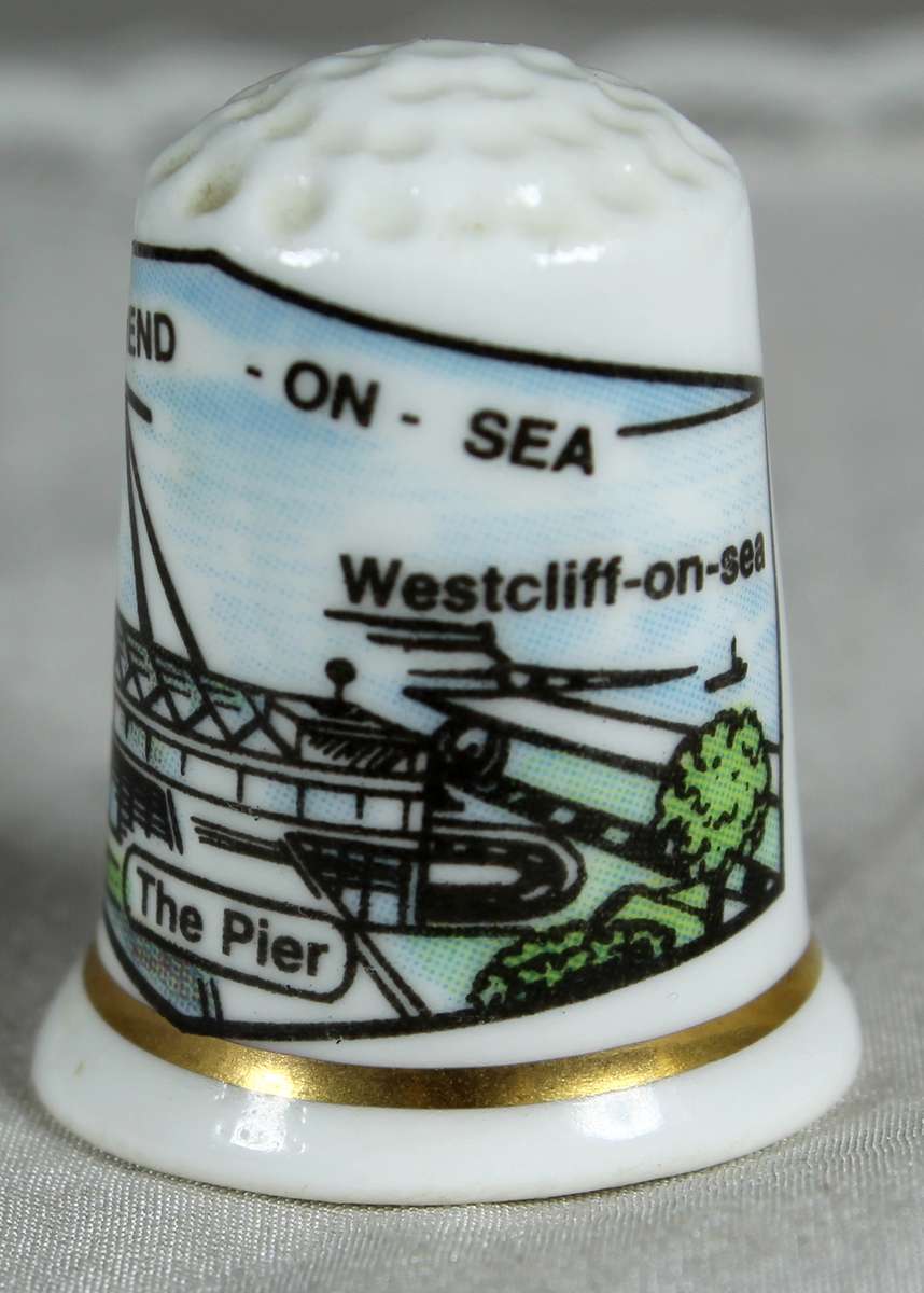 Bone China thimble - the pier - Southend-on-sea