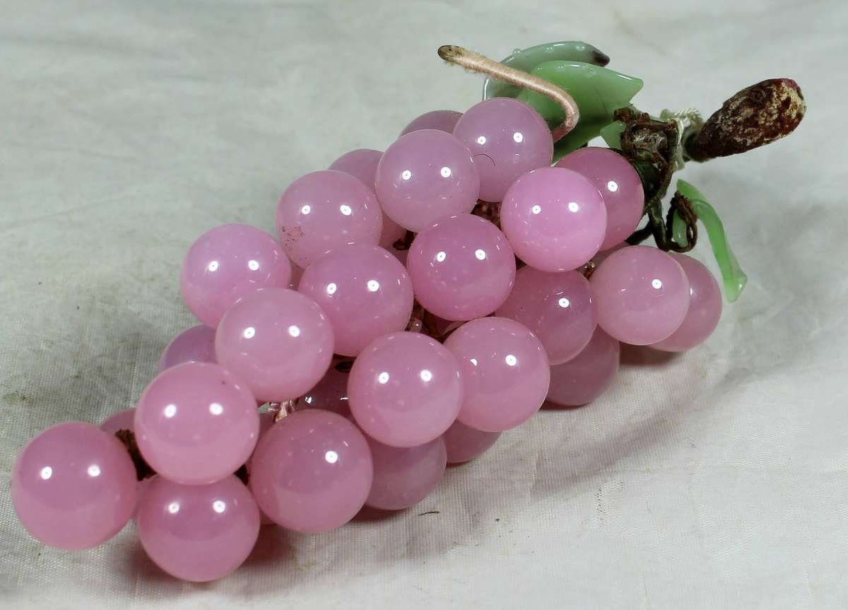 Bunch of pink glass grapes