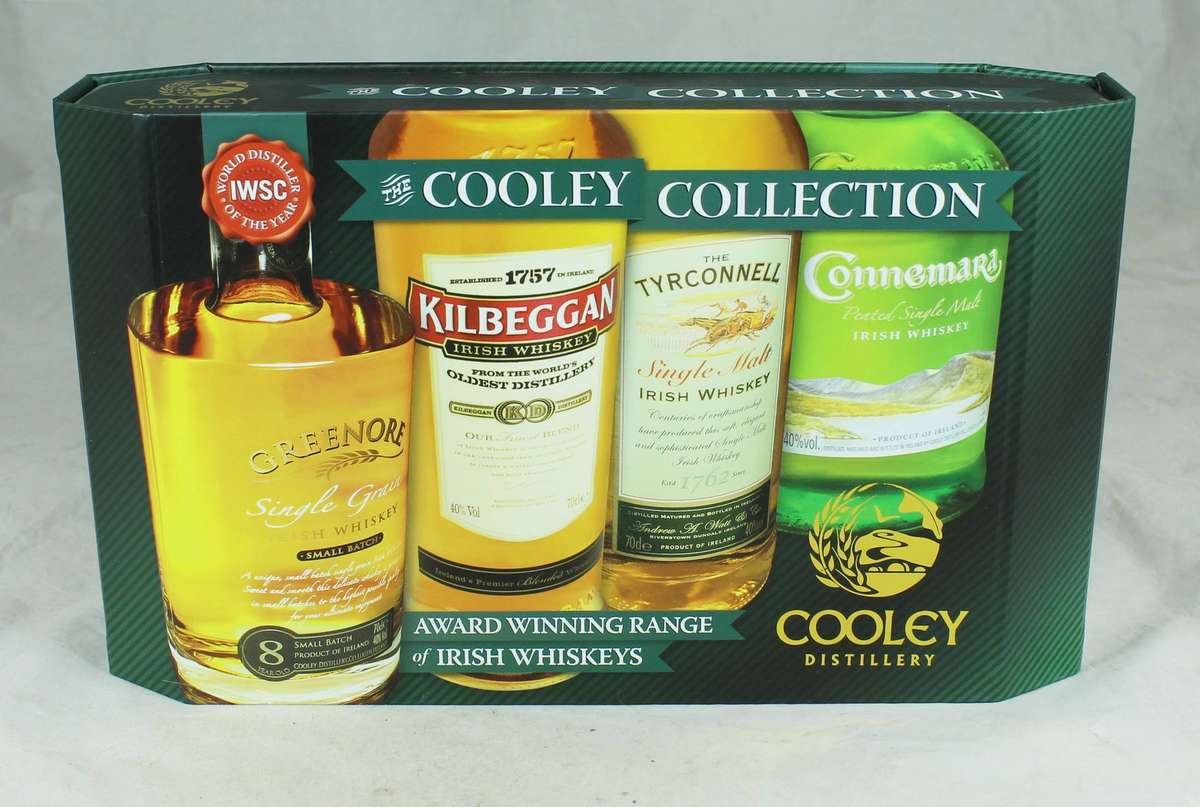 Mini liquor bottles - Cooley Irish whisky collection