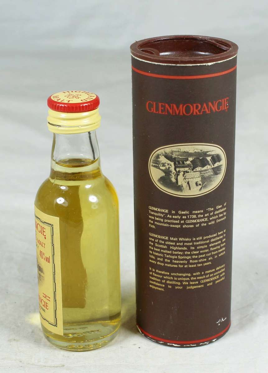 Mini liquor bottle - Glenmorangie single malt whisky