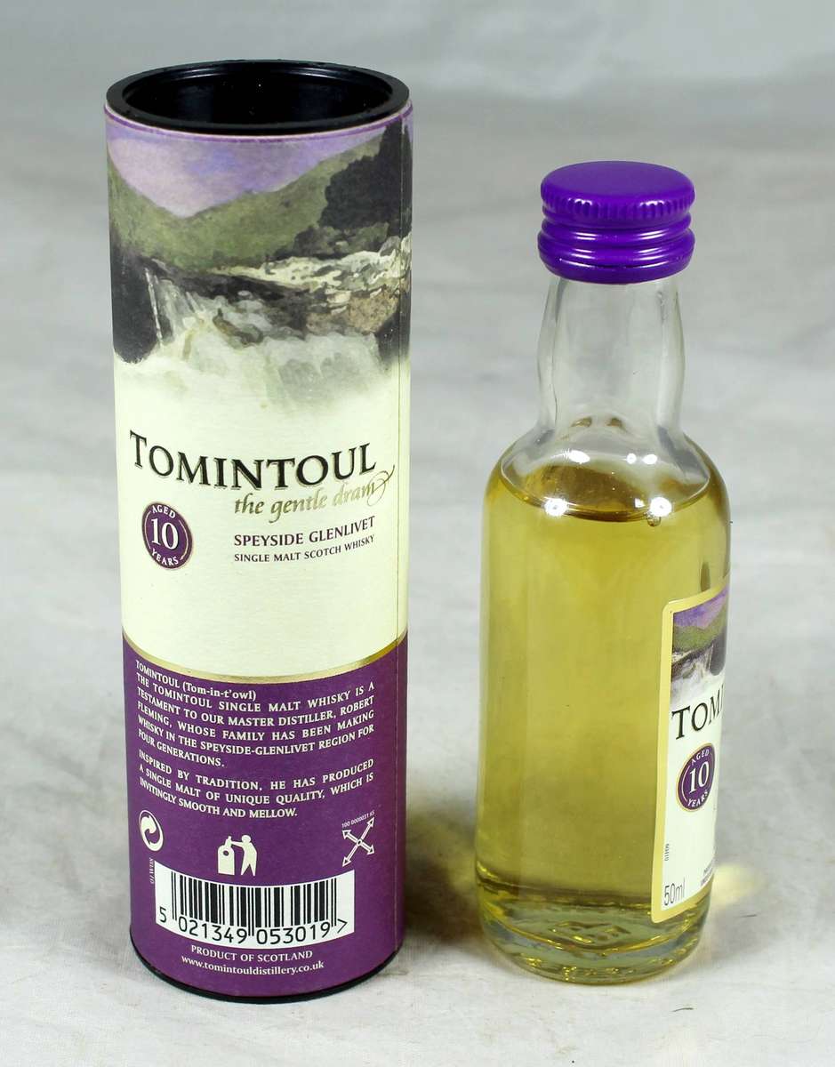 Mini liquor bottle - Tomintoul single malt whisky