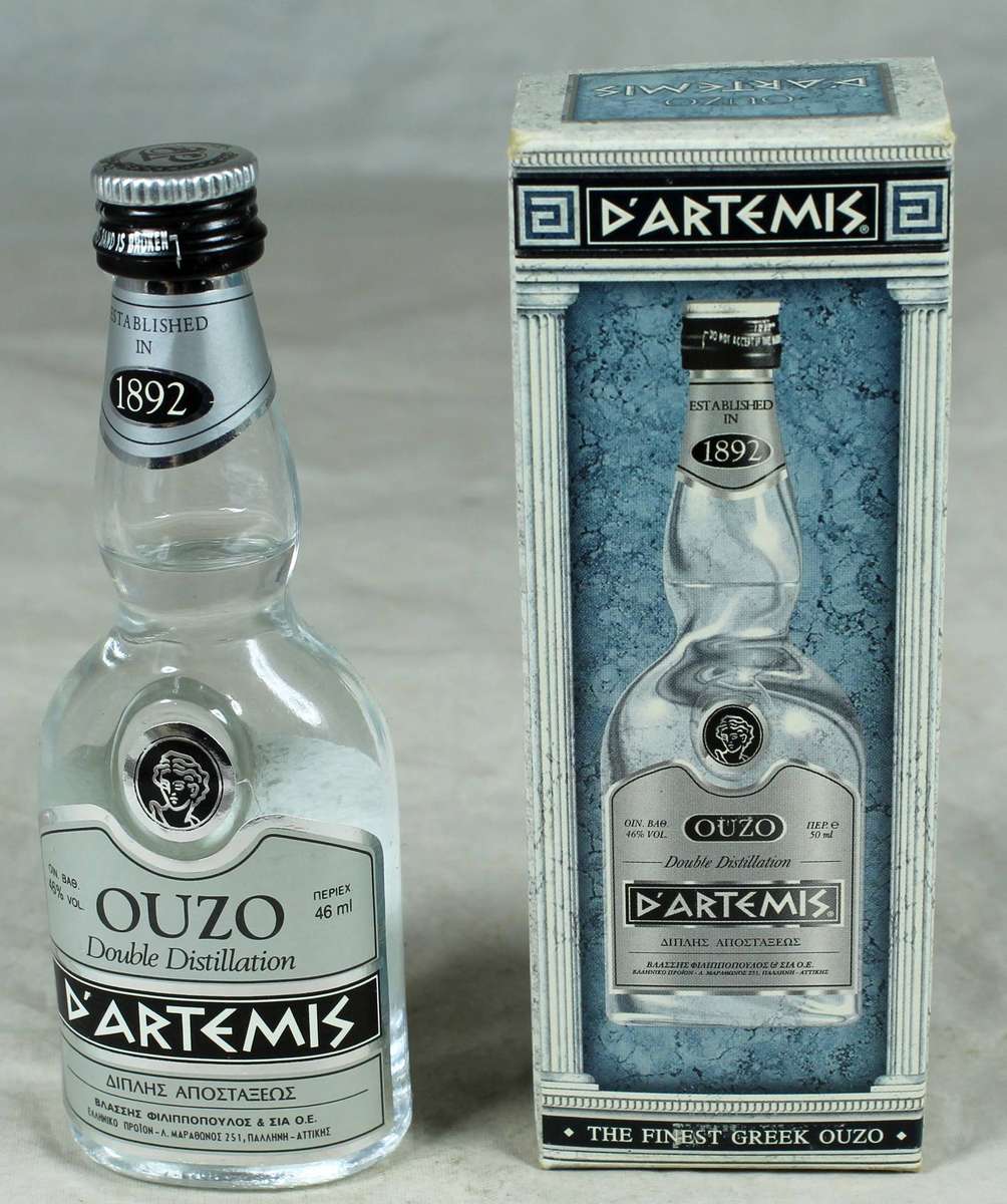 Mini liquor bottle - D'Artemis - Ouzo